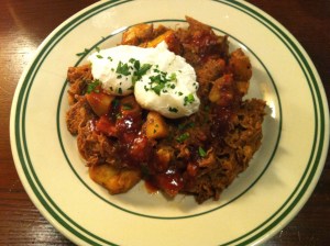 pulled-pork-poached-eggs at nickel diner